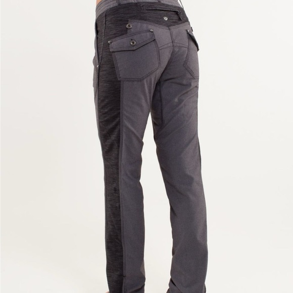 Lululemon Ride On Pants Black Fossil Grey 8 - Picture 2 of 12